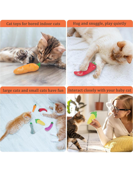 Juguetes para Gatos ETEKYER 5 Pcs con Hierba Gatera Juguetes para Gatos ETEKYER 5 Pcs con Hierba Gatera