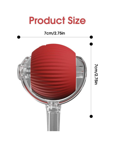 Bola Rodante Inteligente NEYSXYU para Gatos y Perros - Rojo