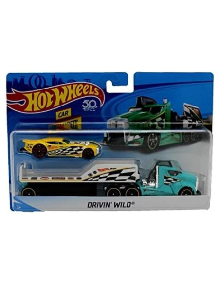 Hot Wheels City Rig Camión Semi y Remolque Drivin' Wild 1:64