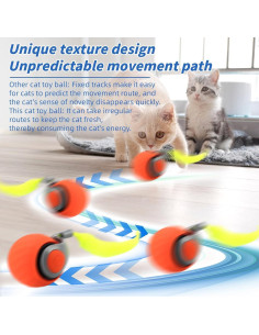 Juguete Interactivo para Gatos Speedy Tail 2.0 Naranja/Azul 2