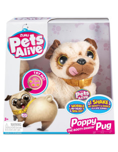 Poppy El Pug Interactivo ZURU - Perro de Peluche Bailable 2