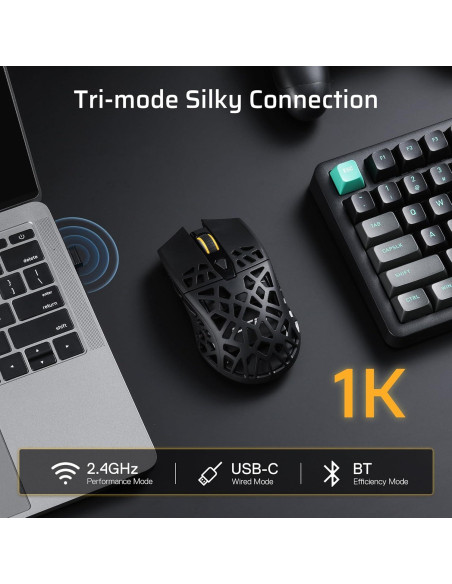 Ratón Gaming Inalámbrico LTC GM023 79g Ergonométrico 4800 DPI