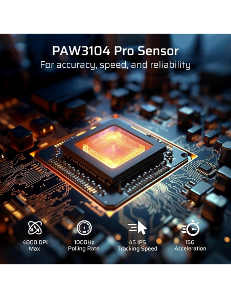 Ratón Gaming Inalámbrico LTC GM023 79g Ergonométrico 4800 DPI