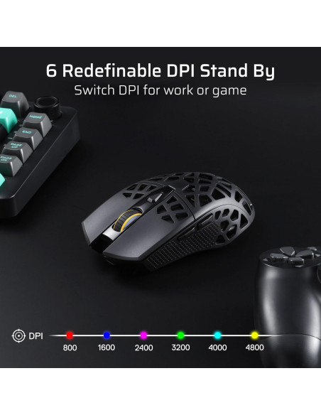 Ratón Gaming Inalámbrico LTC GM023 79g Ergonométrico 4800 DPI