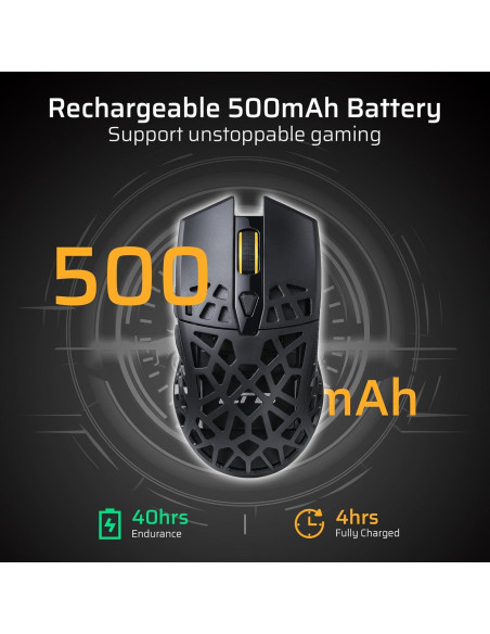 Ratón Gaming Inalámbrico LTC GM023 79g Ergonométrico 4800 DPI