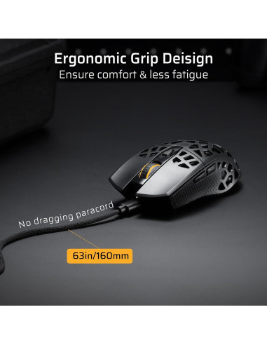 Ratón Gaming Inalámbrico LTC GM023 79g Ergonométrico 4800 DPI