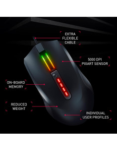 Ratón Gaming Cherry MC 2.1 Negro RGB 5000 DPI Diestro 2