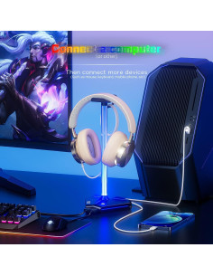 Soporte para Auriculares RGB COZOO con 2 Puertos USB 2