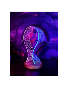 Soporte para Auriculares YuanDian de Madera con Luz LED