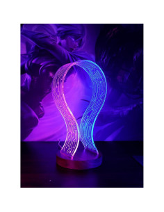 Soporte para Auriculares YuanDian de Madera con Luz LED 2