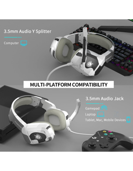 Auriculares Gaming PHOINIKAS H-1 Camo 3.5mm con Micrófono