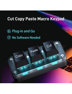 Teclado Mecánico Compacto NOVVAOGO para Cortar Copiar Pegar 2