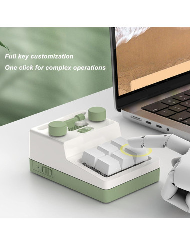 Mini Teclado Mecánico Bluetooth Bewinner 6 Teclas RGB