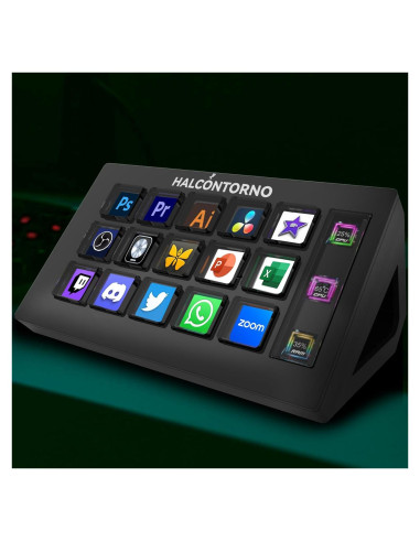Stream Dock Slim HALCONTORNO para PC y Mac, 15 Teclas Programables