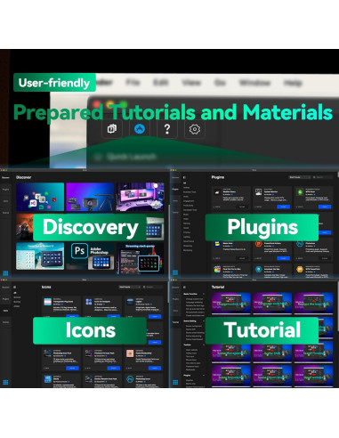 Stream Dock Slim HALCONTORNO para PC y Mac, 15 Teclas Programables