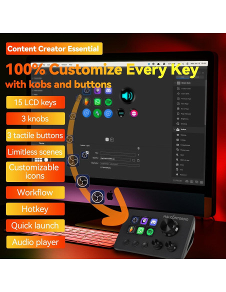 Controlador de Transmisión HALCONTORNO Stream Dock N3E