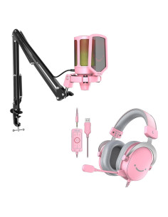 Kit Micrófono USB Gaming FIFINE + Auriculares Over-Ear 7.1