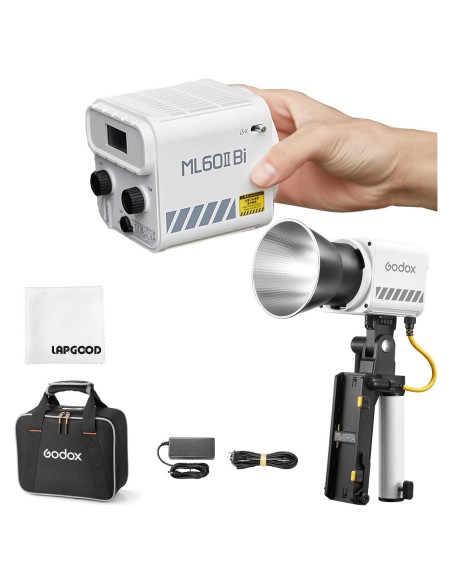 Godox ML60II Bi 70W Luz de Video Bi-Color 2800-6500K Godox ML60II Bi 70W Luz de Video Bi-Color 2800-6500K