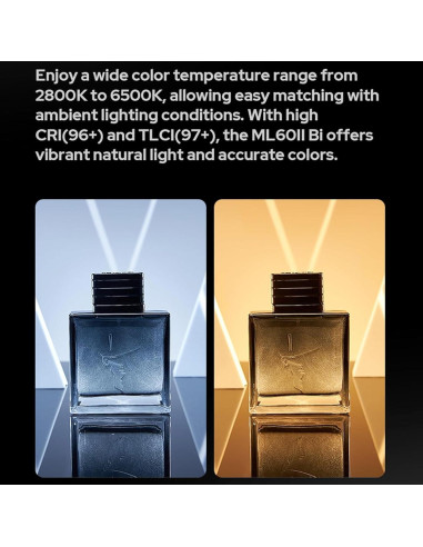 Godox ML60II Bi 70W Luz de Video Bi-Color 2800-6500K