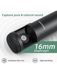 Micrófono USB Sudotack ST-800 para Streaming y Podcast 2