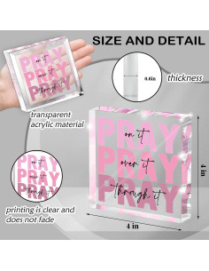 Placa Acrílica Inspiracional Zaxek 10x10 cm Rosa 2