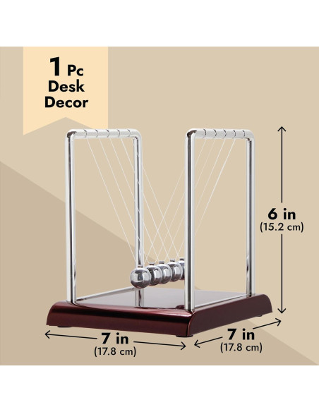 Péndulo de Newton Juvale para Escritorio 17,78 cm Alivio Estrés