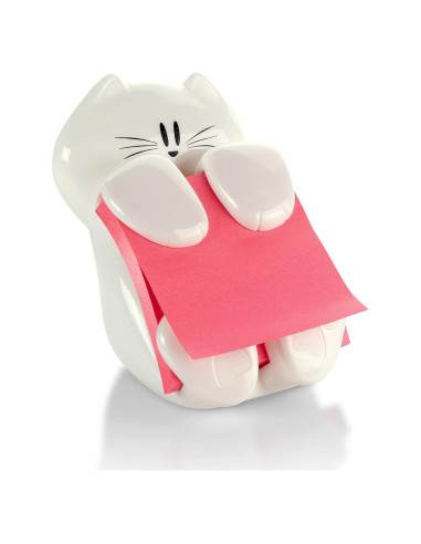 Dispensador de Notas Post-it Gato Blanco 3x3 cm CAT-330