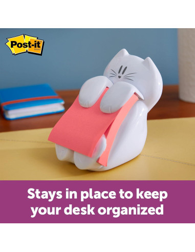 Dispensador de Notas Post-it Gato Blanco 3x3 cm CAT-330