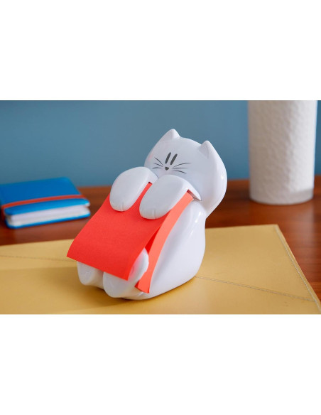 Dispensador de Notas Post-it Gato Blanco 3x3 cm CAT-330
