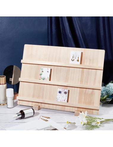 Soporte de Exhibición de Pendientes NBEADS 3 Capas Madera 40x14.1x30cm