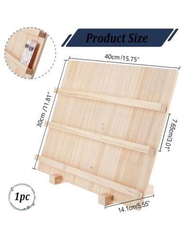 Soporte de Exhibición de Pendientes NBEADS 3 Capas Madera 40x14.1x30cm