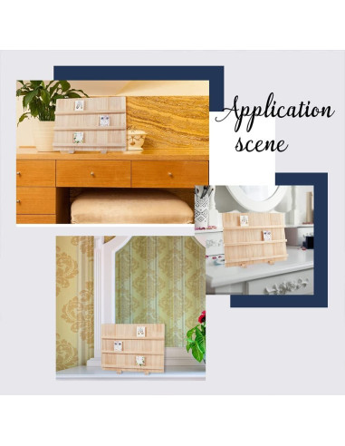 Soporte de Exhibición de Pendientes NBEADS 3 Capas Madera 40x14.1x30cm