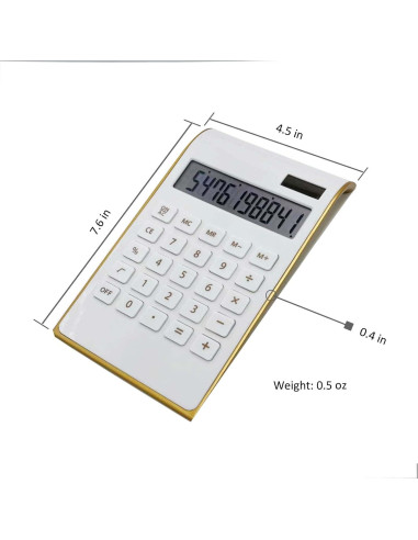 Calculadora Solar Benkaim Estándar 10 Dígitos Blanca