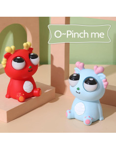 Juguete Antiestrés Dragón Ojos Saltones JH-0311 Verde 2