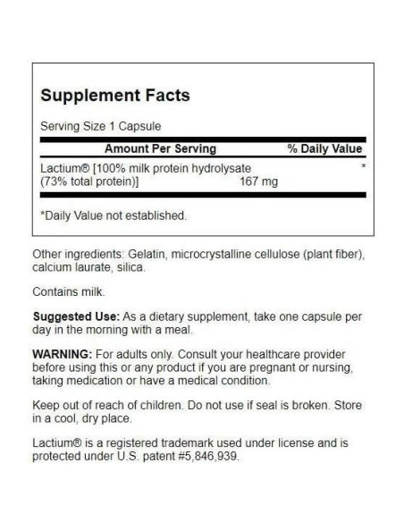 Fórmula Antiestrés Swanson con Lactium 60 Cápsulas Fórmula Antiestrés Swanson con Lactium 60 Cápsulas