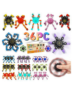 Fidget Spinners Transformables Irvotbes 36 Piezas Alivio Estrés