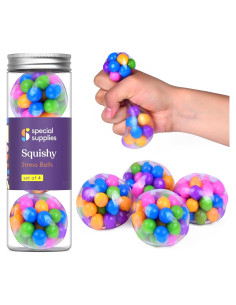 Pelotas Antiestrés Squishy Special Supplies - Paquete de 4