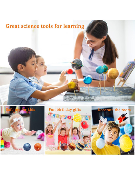 10 Pelotas de Estrés Sistema Solar Dshengoo 25,9x17,8cm