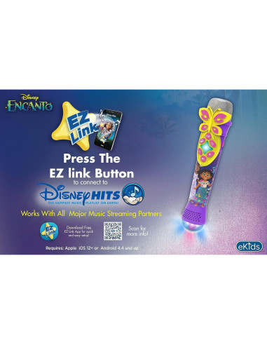 Micrófono Karaoke Bluetooth eKids Disney Encanto con Altavoz