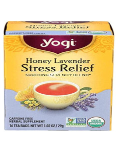 Té Yogi Miel Lavanda Alivio Estrés 16 Bolsitas Orgánico