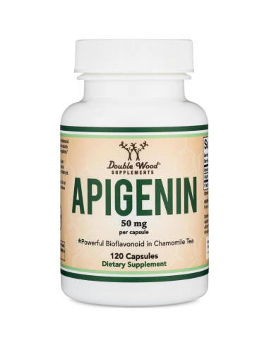 Suplemento de Apigenina 50 mg Double Wood 120 Cápsulas