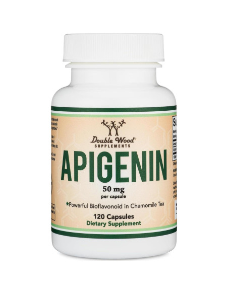 Suplemento de Apigenina 50 mg Double Wood 120 Cápsulas