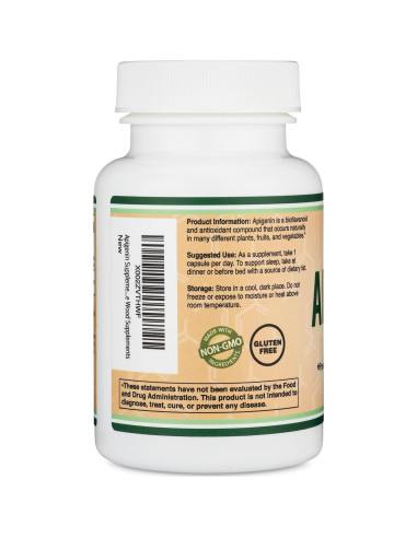Suplemento de Apigenina 50 mg Double Wood 120 Cápsulas