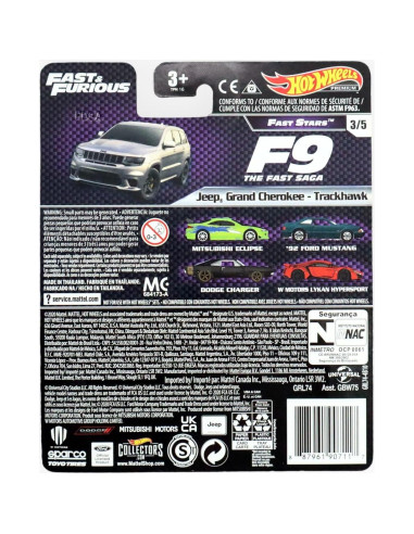 DieCast Hot Wheels Grand Cherokee Trackhawk 2021 Escala 1:64