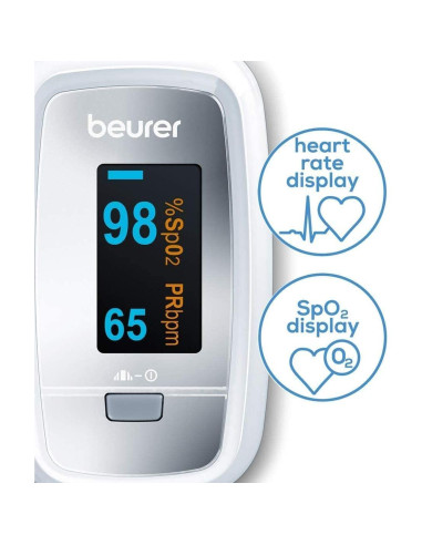 Oxímetro de Pulso Beurer PO30, Monitor de Oxígeno y Pulso