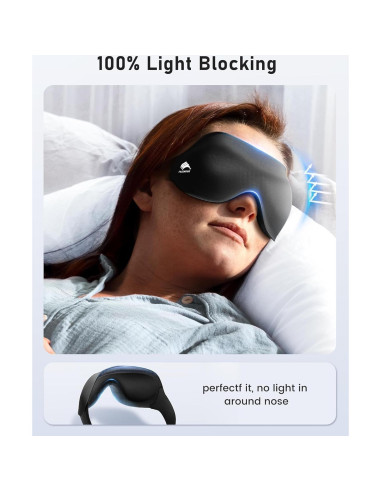 Máscara de Ojos 3D FACEMOON Bloqueo Luz Ajustable 3 Pcs