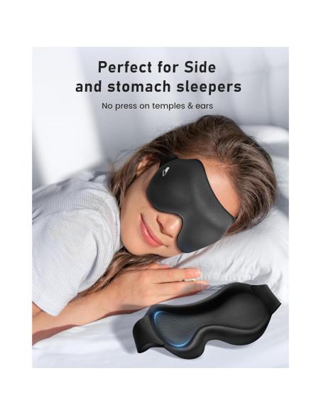 Máscara de Ojos 3D FACEMOON Bloqueo Luz Ajustable 3 Pcs