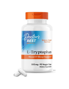L-Tryptófano Doctor's Best 90 Cápsulas Veganas 6,03 cm