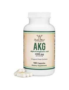 Suplemento AKG 1000mg Double Wood 180 Cápsulas Sin Gluten