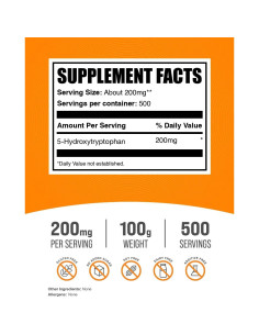 BulkSupplements Polvo 5-HTP 200mg - Suplemento Sin Gluten 100g 2